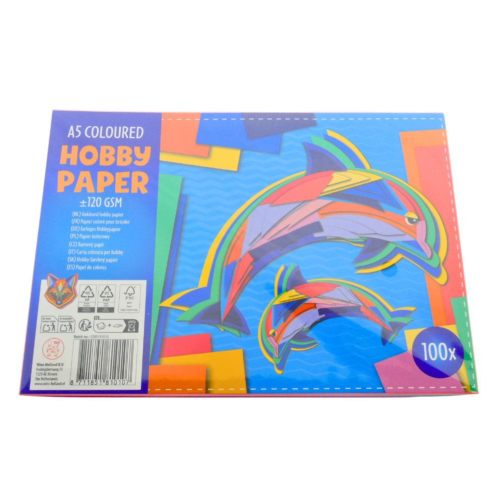 Wins Gekleurd Hobbypapier Dieren A5 100 vel