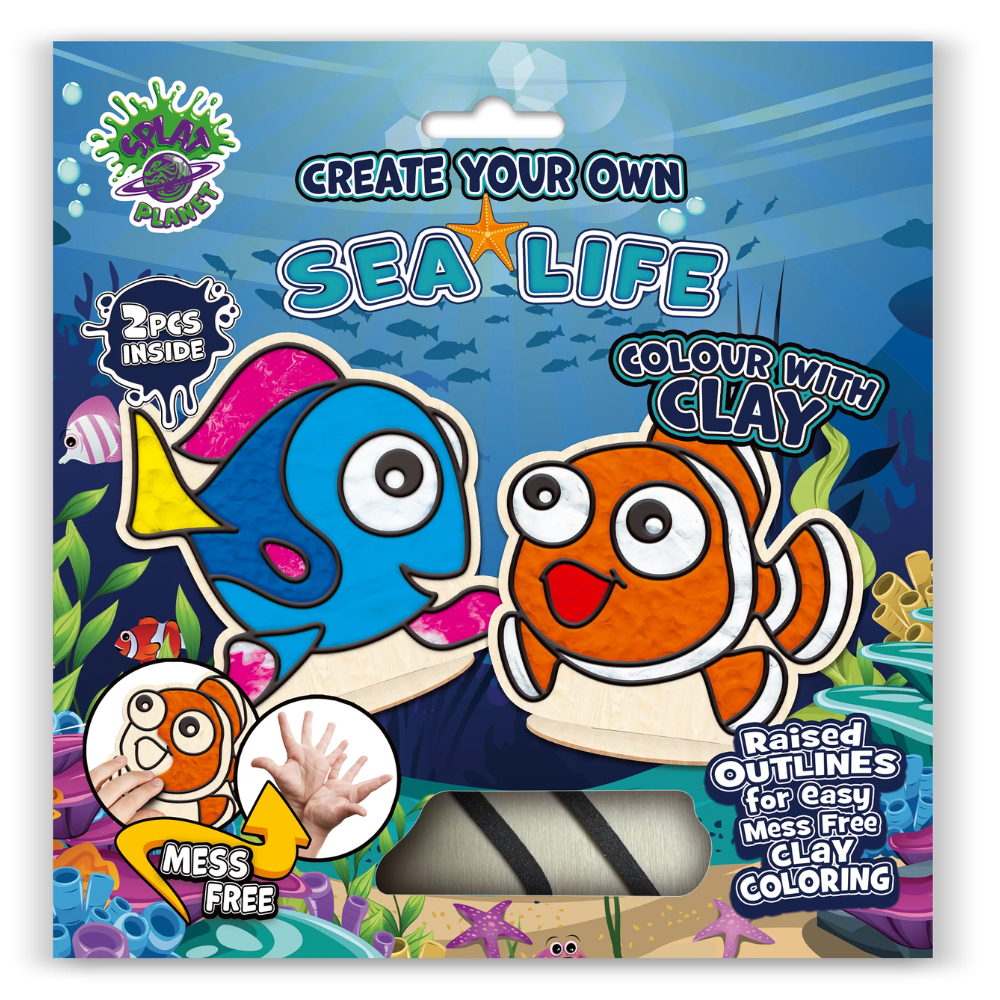 Splat Planet Clay Colouring Set Meeresleben 24 x 23,7 x 2,7 cm