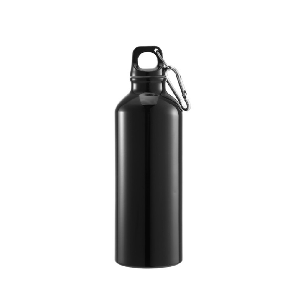 Leknes Drinkfles met Karabijnhaak Zwart 500ml