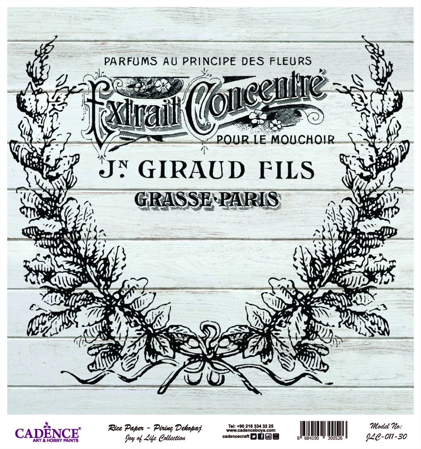 Cadence Reispapier Decoupagepapier Joy of Life 011 30x32 cm Parfums