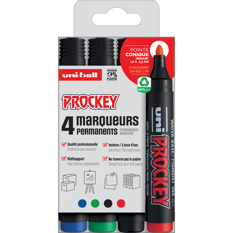 Prockey Permanentmarker-Set Bullet 5,7 mm 4 Stück
