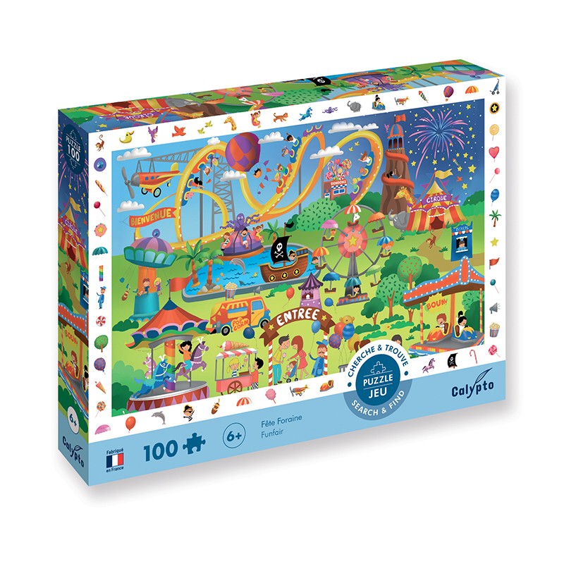 Sentosphère Seek and Find Puzzle Fairground 100 Piece