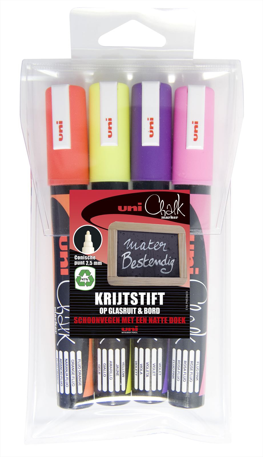 Uni Kreidemarker 5M Neon Set