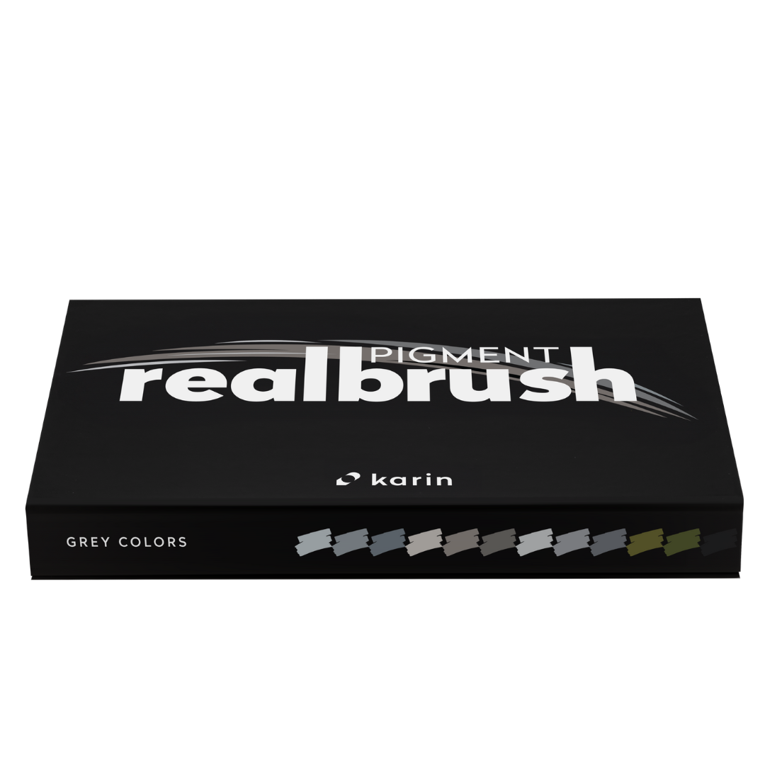 Karin Realbrush Pigment Set Grey Colors Collection 12 kleuren
