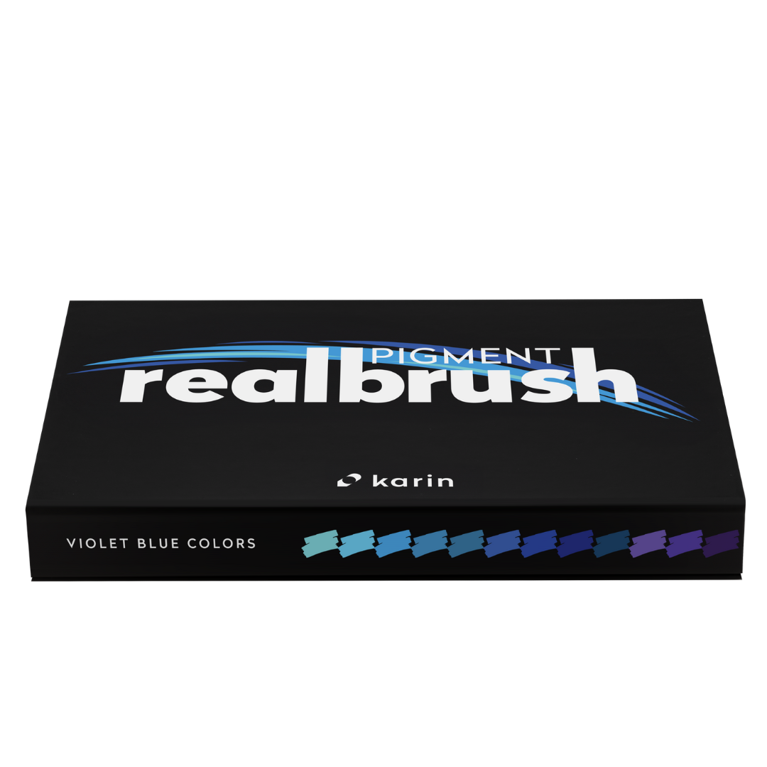 Karin Realbrush Pigment Set Violet-Blue Colors Collection 12 kleuren