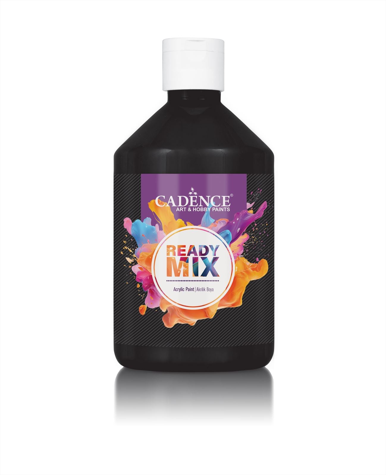 Cadence Ready Mix Acrylfarbe Matt 500 ml Schwarz