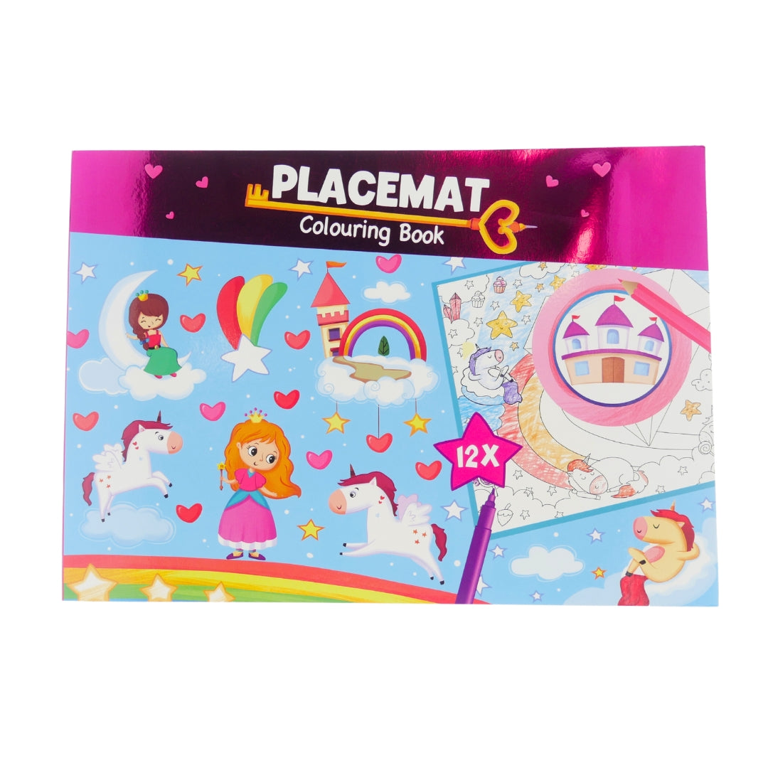 Win Unicorn Coloring Placemats 42 x 30 cm