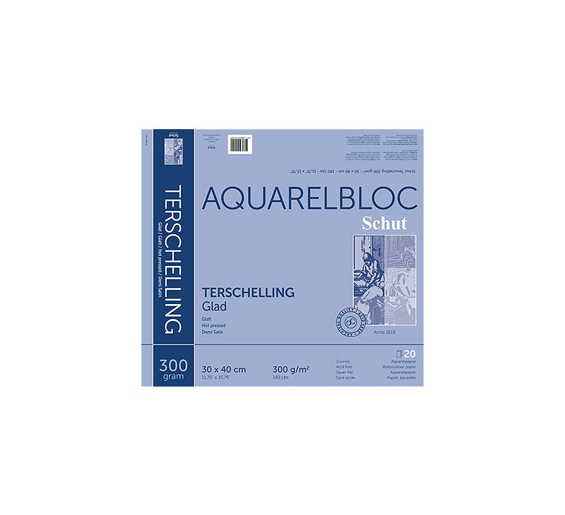 Schut Terschelling Aquarelpapier Glad 30x40cm 300gr 20 vel