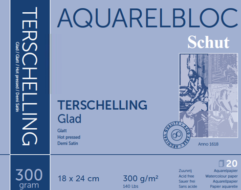 Schut Terschelling Watercolour Paper Smooth 18x24 cm 300gsm 20 sheets