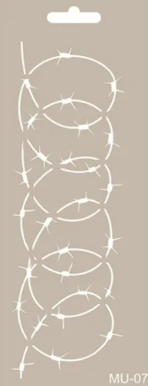 Cadence Mixed Media Stencil MU07 10x25 cm Prikkeldraad