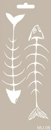 Cadence Mixed Media Stencil MU08 10x25 cm Herringbone