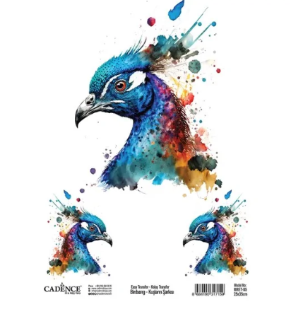 Cadence Birdsong Easy Transfer 25x35 cm Peacock