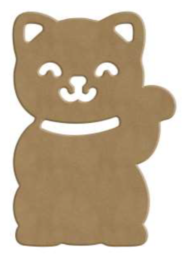Gomille MDF Figure Kawaii Cat Standing 9x14 cm