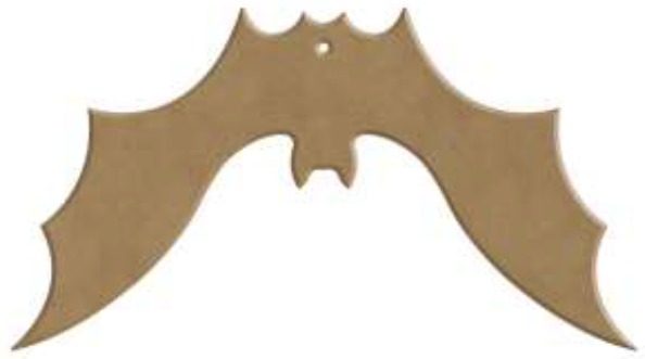 Gomille MDF Figure Halloween Hanging Bat 14x8 cm