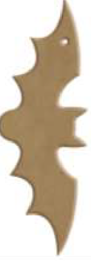 Gomille MDF Figure Halloween Bat Vertical 4x10 cm