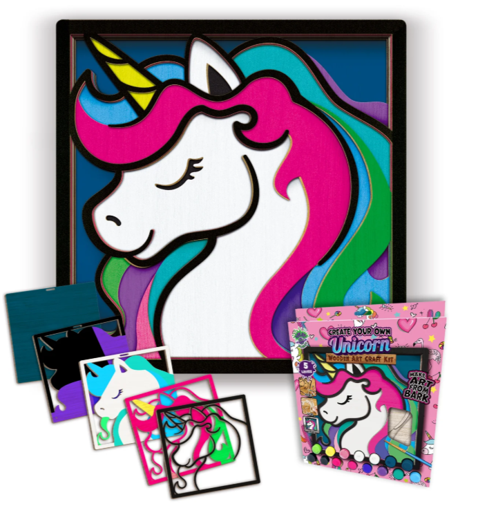 Splat Planet Holz-Kunst-Set Einhorn 27 x 26 x 3,5 cm