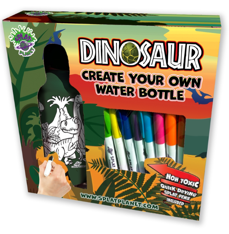 Splat Planet Gestalte deine eigene Wasserflaschen-Set Dinos 22 x 24 x 9 cm