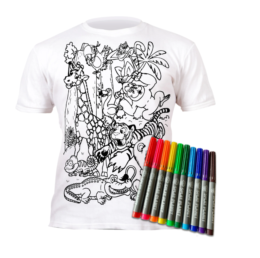 Splat Planet T-Shirt Farben Set Zoo 5 - 6 Jahre