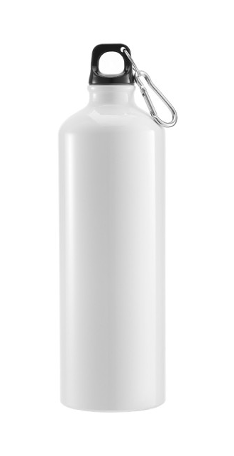 Leknes Drinkfles met Karabijnhaak Wit 1000ml