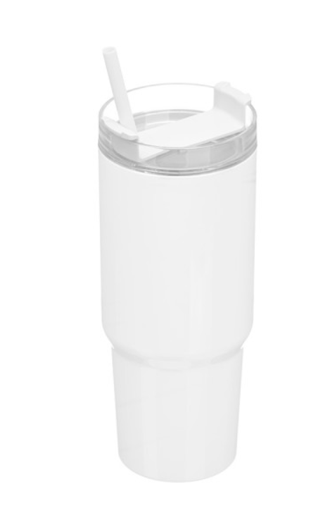 Kinvara Drinking Bottle With Straw 750ml White