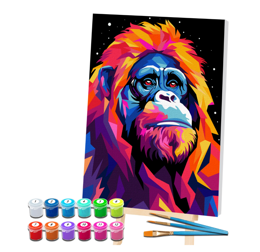 Splat Planet Paint By Numbers Orang-oetan