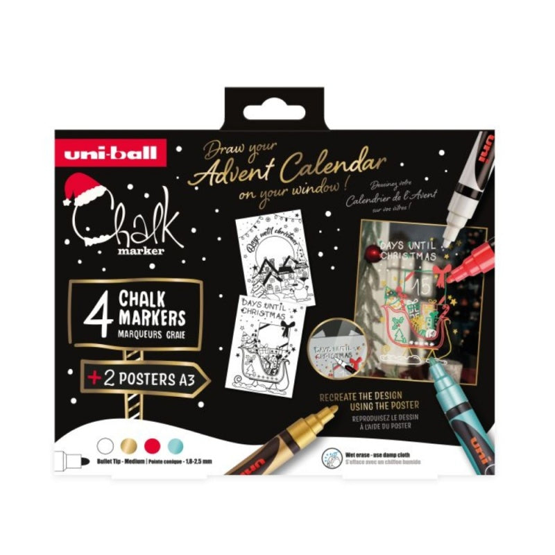 Uni Kreidemarker Weihnachten 4 Stück