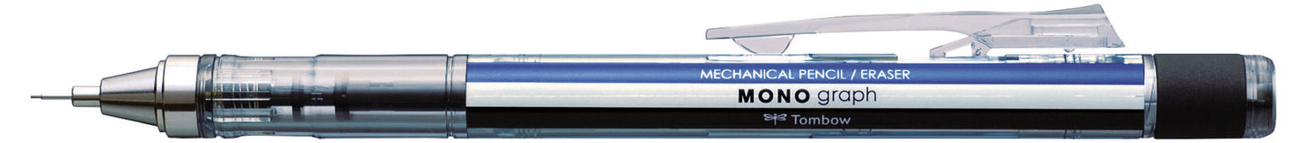 Tombow Mono Graph Mechanical Pencil Black White Blue