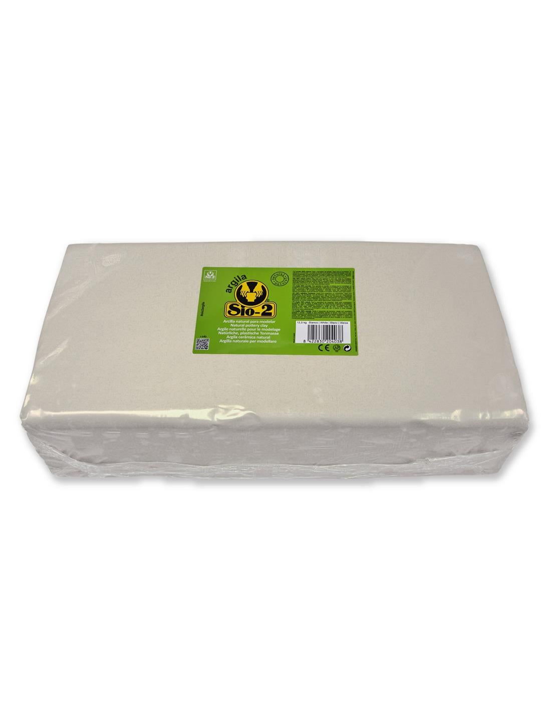 SIO-2 Argila Natürlicher Töpferton 12,5kg Weiß