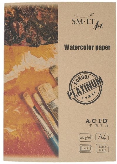 SMLT Aquarellpapier A4 220g 20 Blatt Weiß