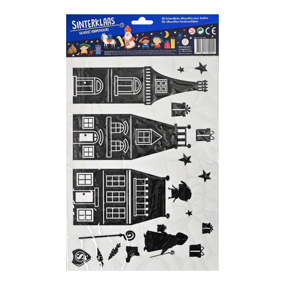 Wins Sinterklaas Silhouette Window Stickers A4 2 sheets 37 × 21.5 × 1.5 cm