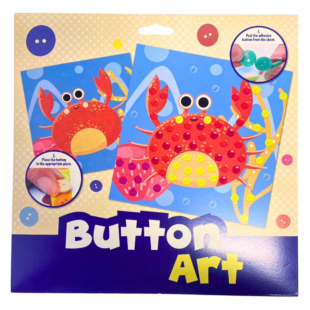 Win Button Art Decoration Painting Crab 24.5x24.5 cm