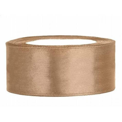 Satijnlint 25 mm 25 m Licht Goud