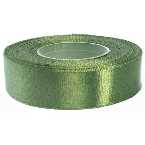 Satijnlint 25 mm 32 m Kaki groen