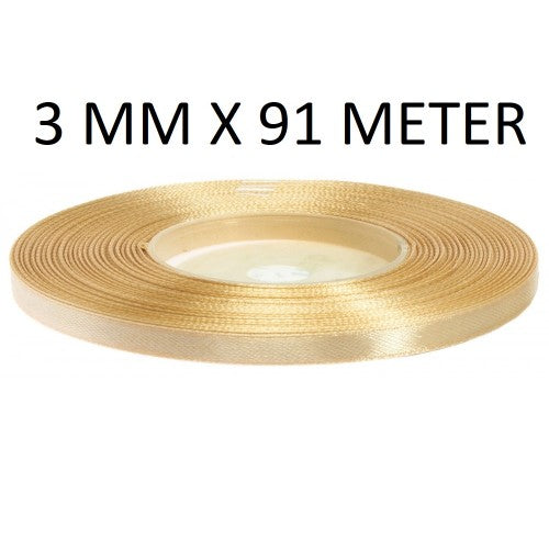 Satijnlint 3 mm 91 m Cappuccino