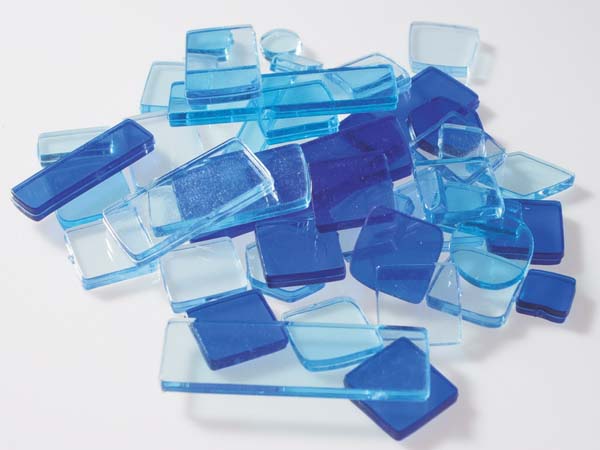 Mosaikstein Acryl Mozaiekstenen Blauw-Mix 40gr