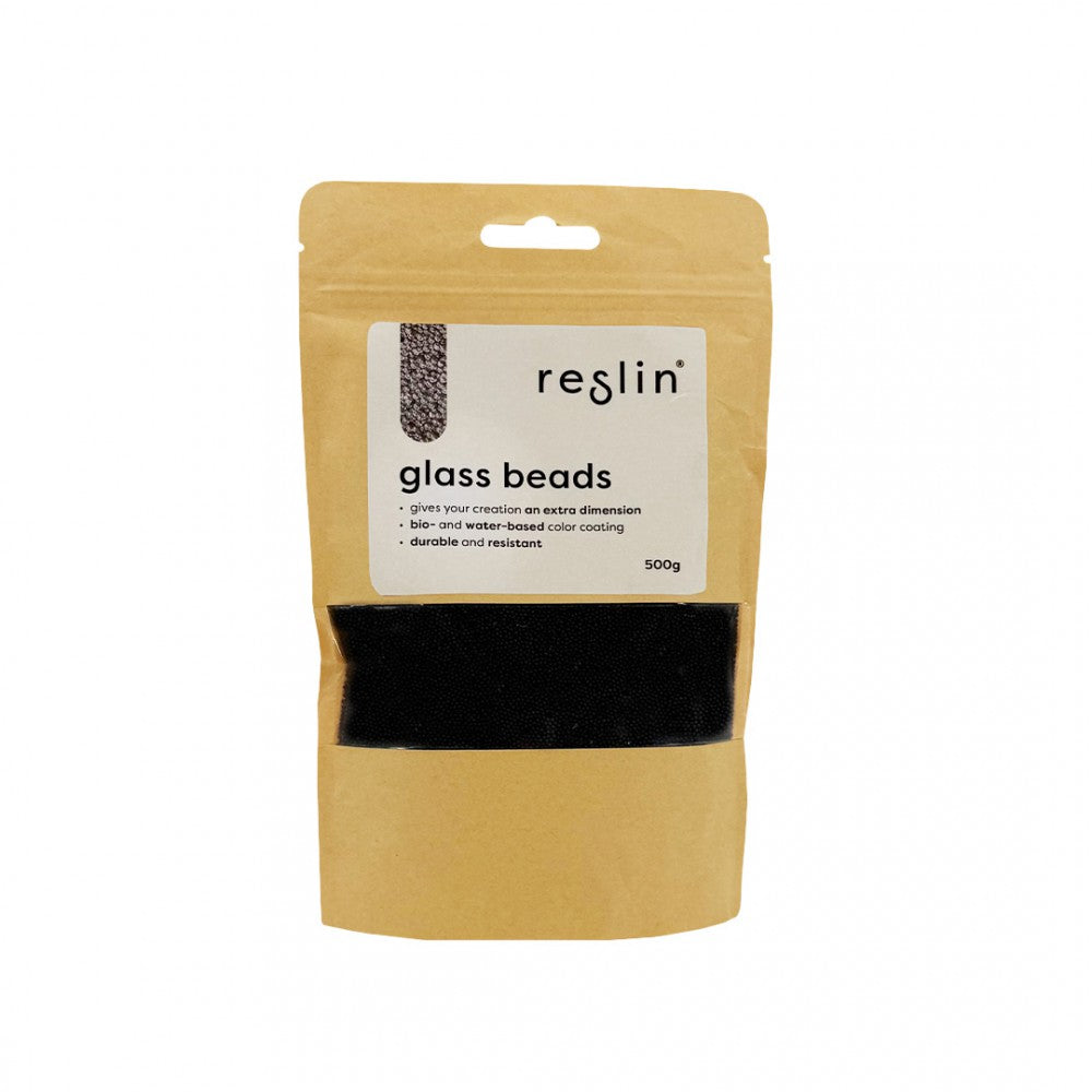Reslin Glazen Kralen 500 gr Gitzwart