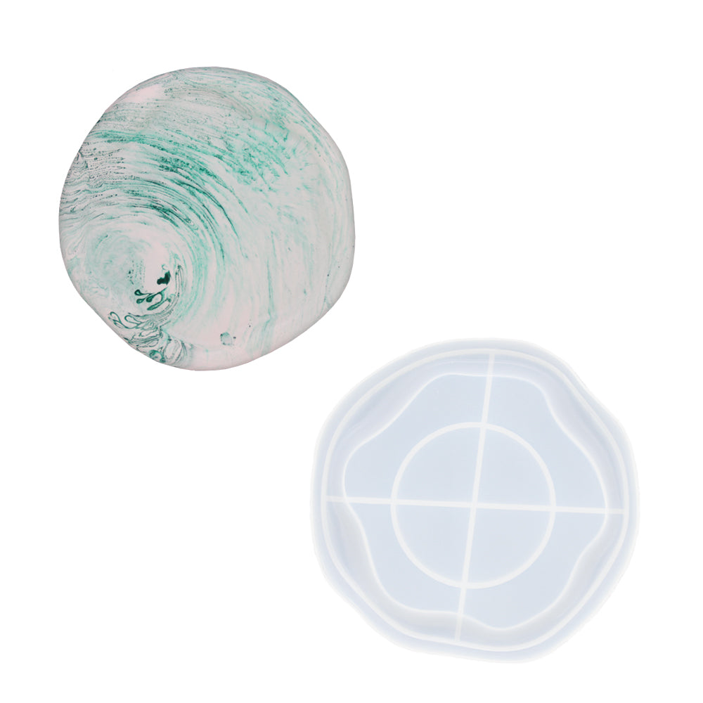 Silicone Mold 19x18.5x1.95 cm Round Cloud Dish