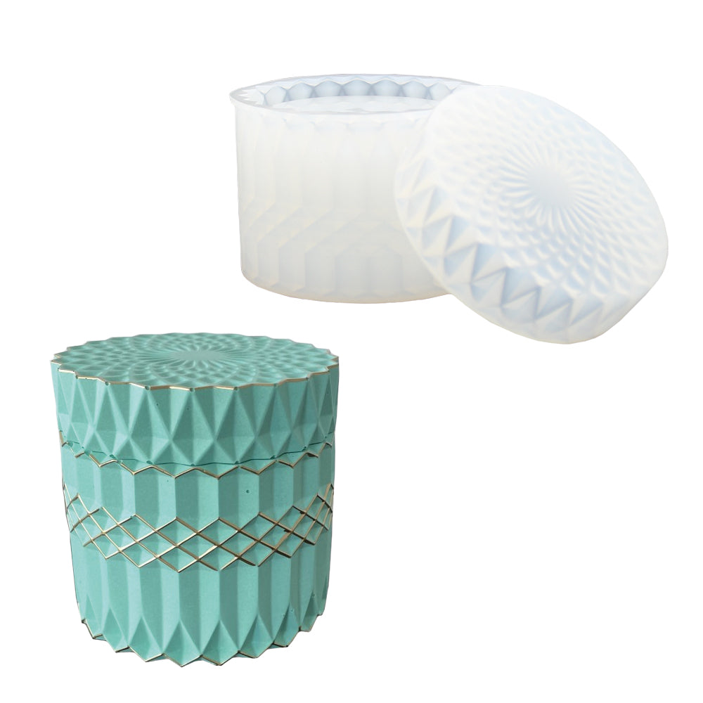 Resin Silicone Mold Candle Box with Lid 9.5cm x 6.5cm