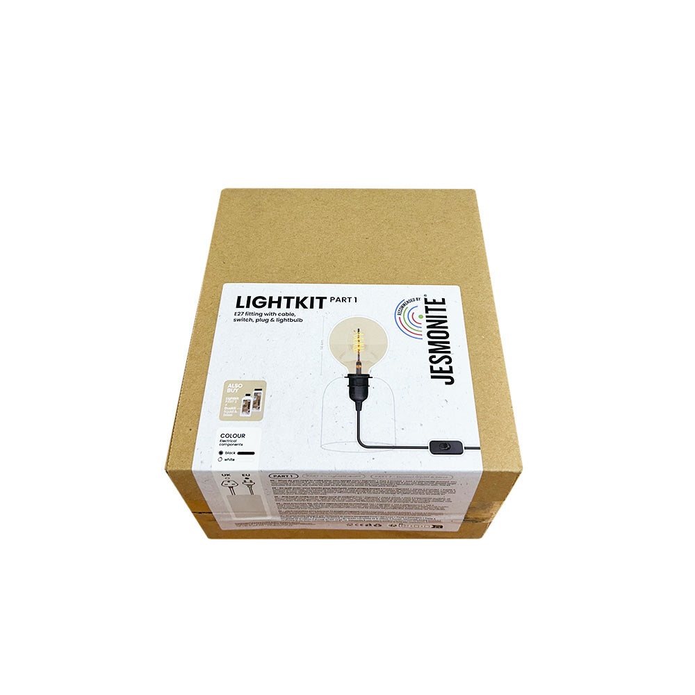 Jesmonite Light Kit Part 1 Lamp + Cable with Switch 1.8m Black