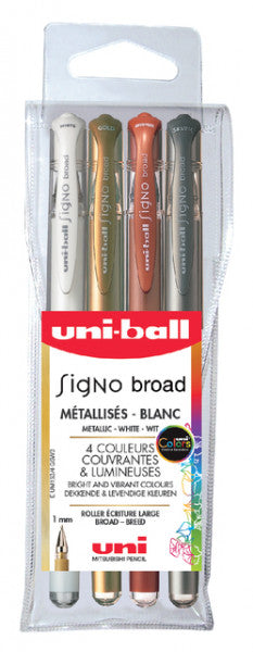 Uni Signo Gelpen Metallic 4 Set 1 mm