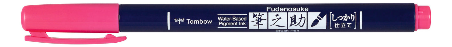 Tombow Fudenosuke Hard Tip Brush Pen Roze