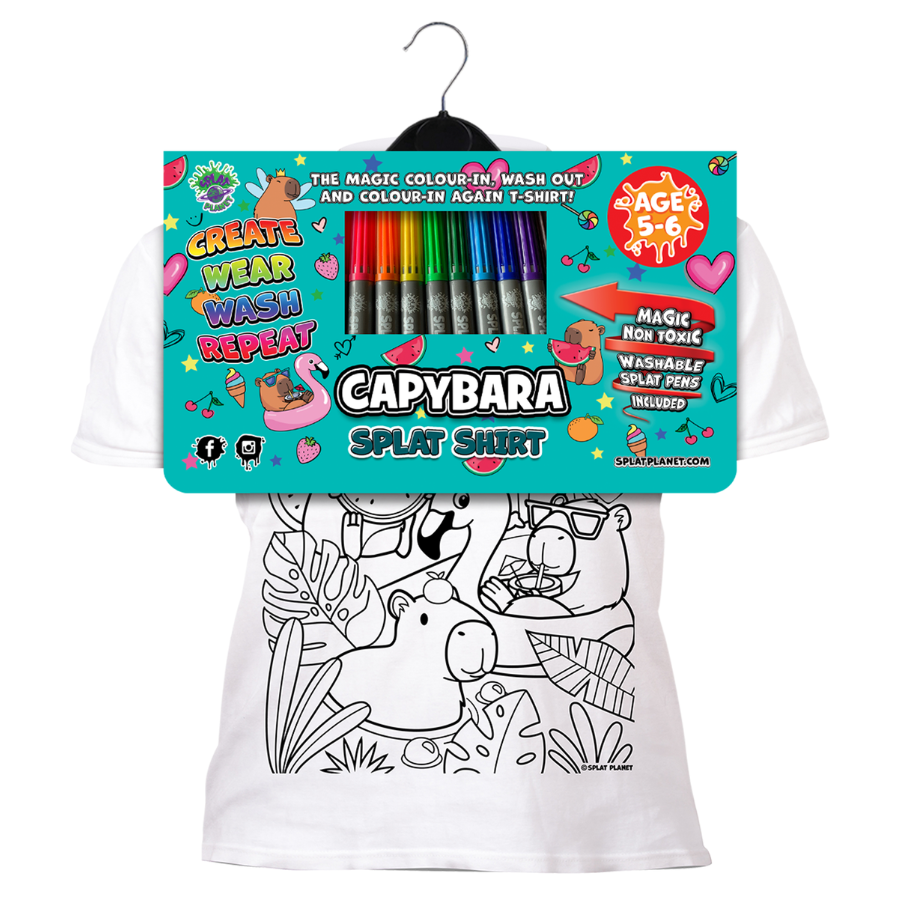 Splat Planet T-Shirt Farben Set Capybara 5 - 6 Jahre