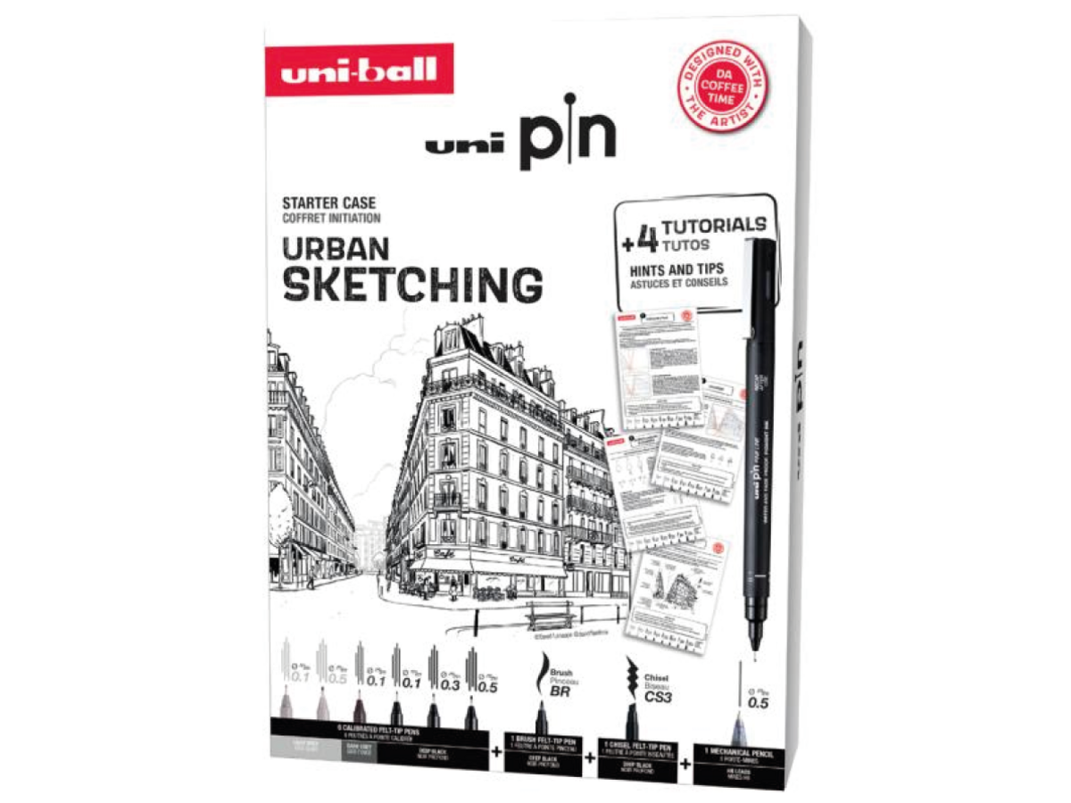Uni-ball Pin Anfängerkoffer Urban Sketching