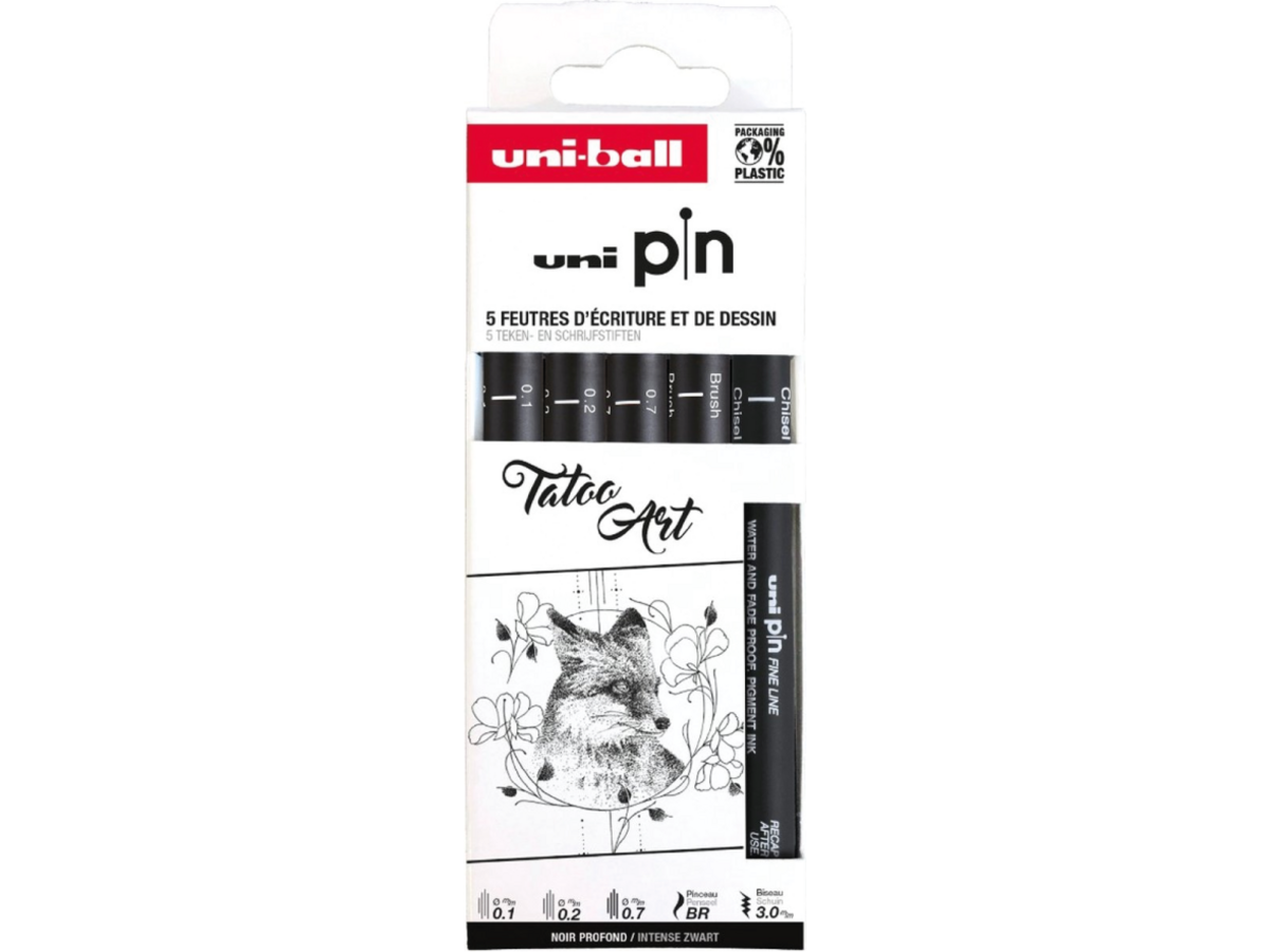 Uni-Ball Pin ASP018 Tattoo Art Set 5-piece