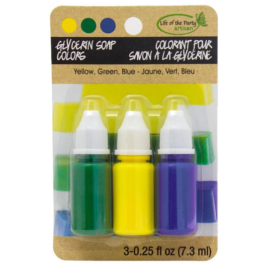 Zeepkleurstof Set Glycerine 3x9 ml Geel Groen Blauw