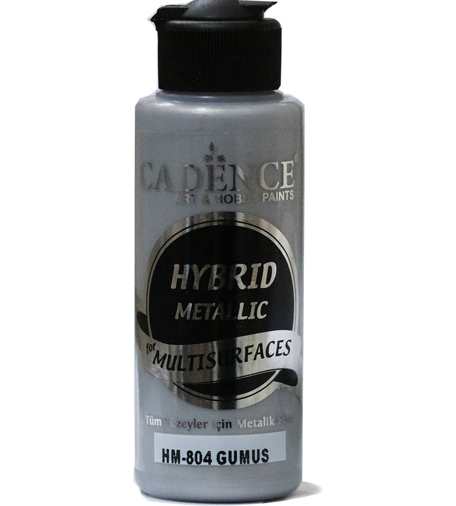 Cadence Hybrid Metallic Acrylic Paint 120 ml Silver