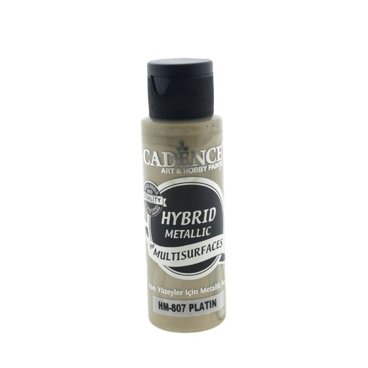 Cadence Hybrid Acrylic Metallic Paint 70 ml Platinum