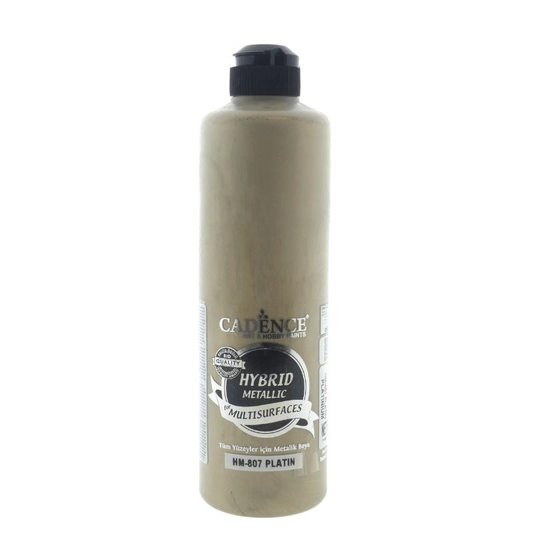 Cadence Hybrid Acrylic Paint Metallic 500 ml Platinum