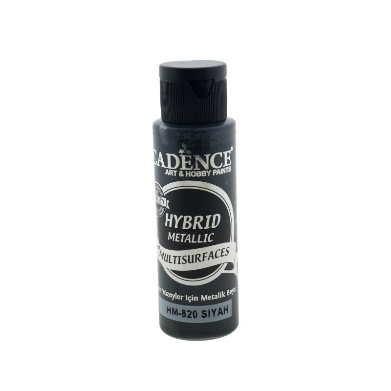 Cadence Hybrid Acrylic Metallic Paint 70 ml Black