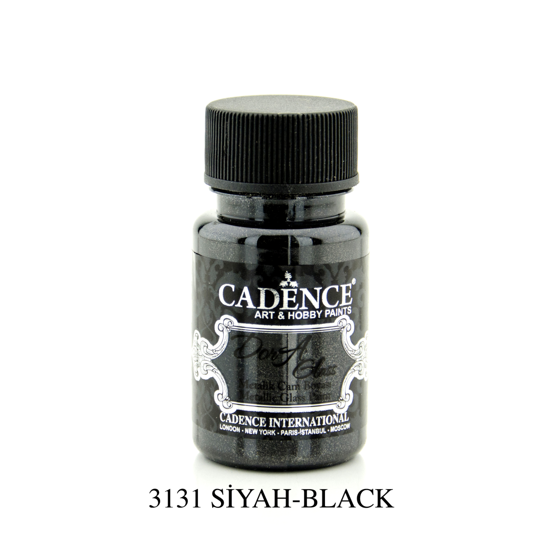 Cadence Dora Metallic Glasfarbe 50 ml Schwarz